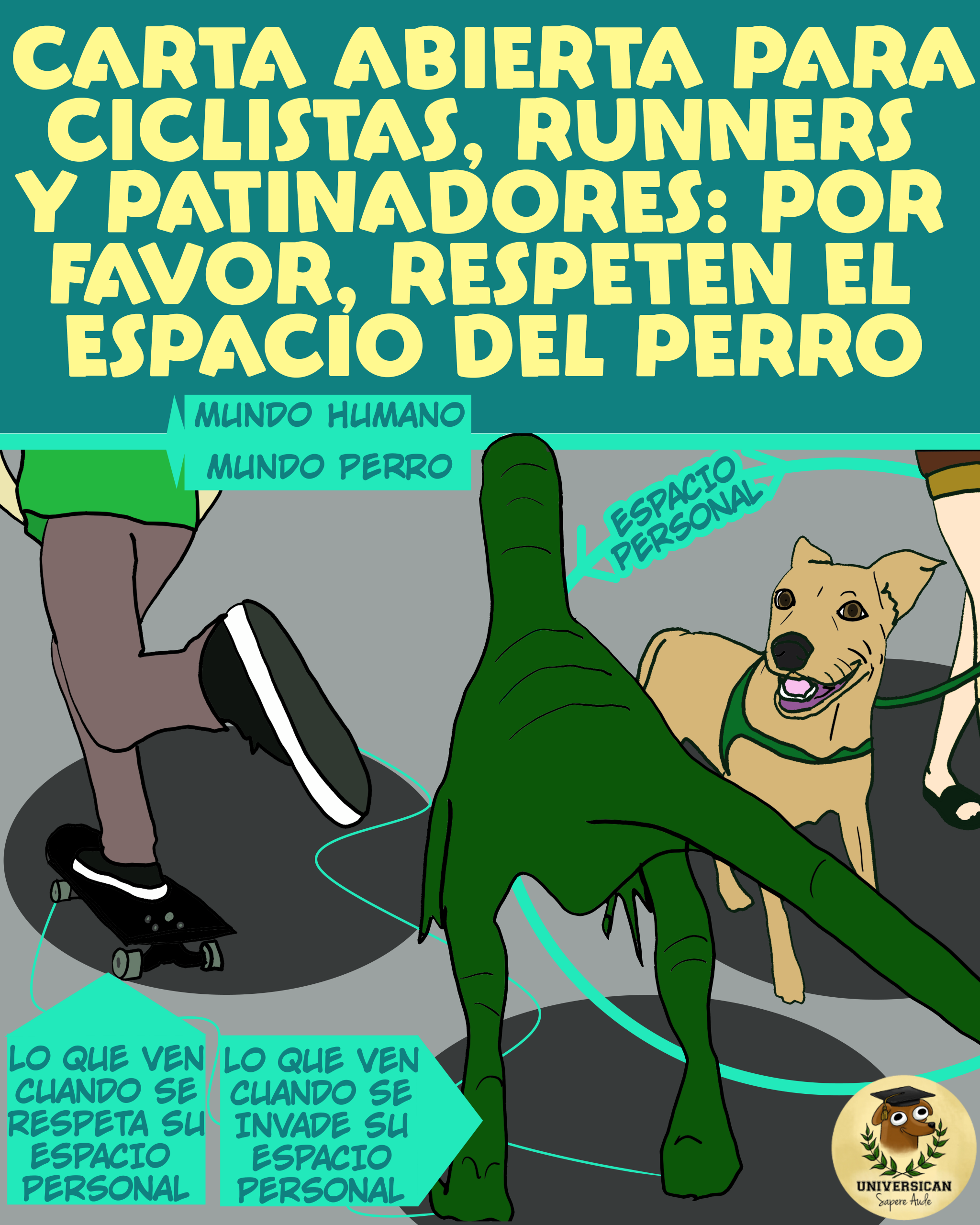 carta abierta de perros a ciclistas y patinadores