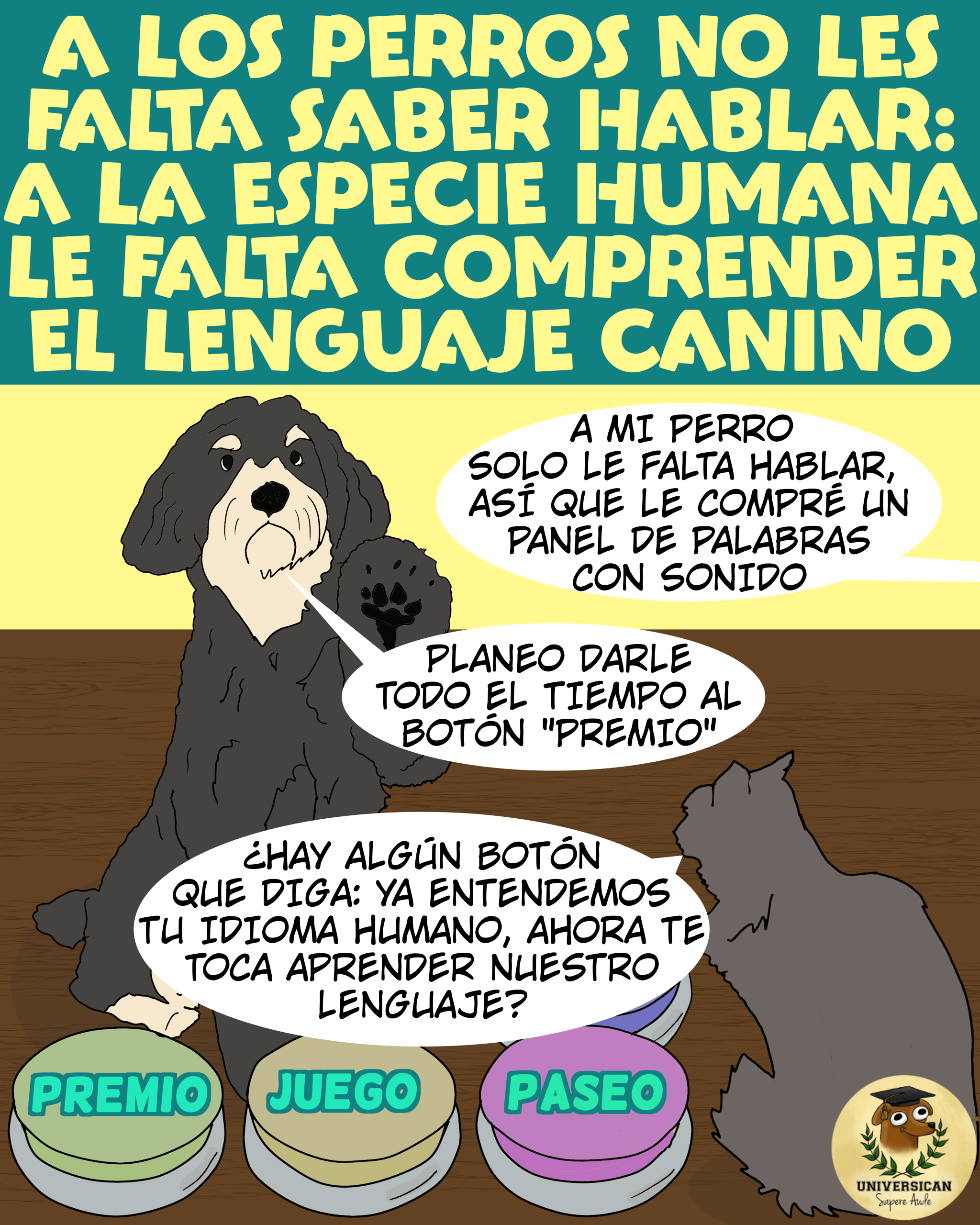 Botones parlantes para perros y la distorsión del lenguaje canino a la hora de comunicarse con la especie humana