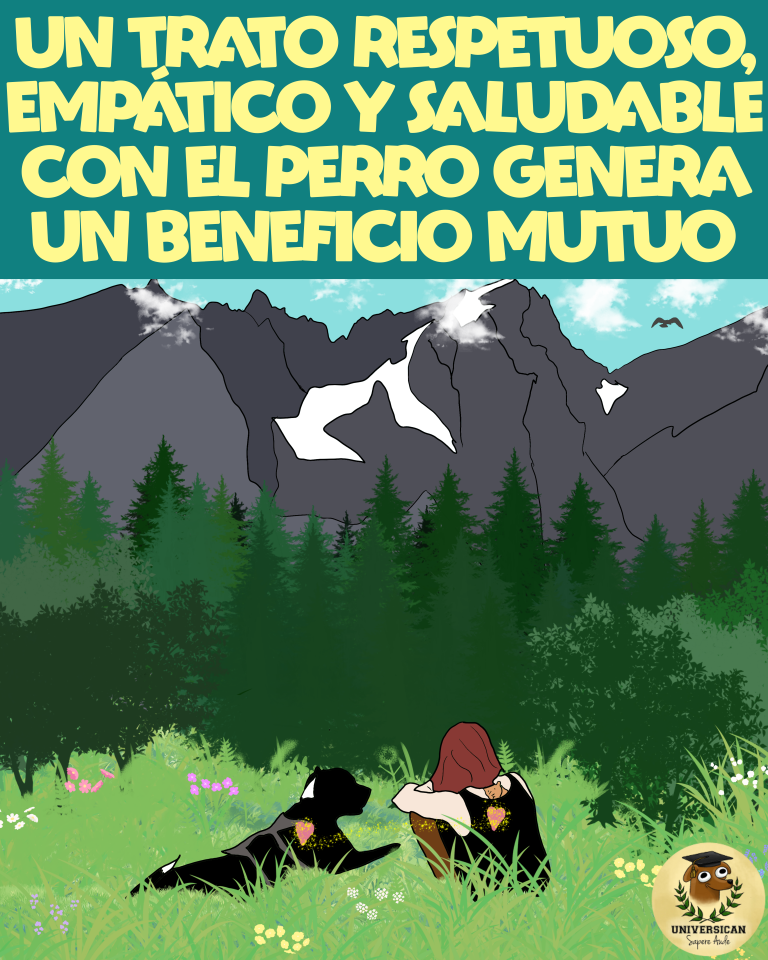 Un perro y su humana comparten un momento que les beneficia a ambos.